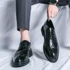 Fashion Dress Shoes Men Luxury Business Formal Oxfords Footwear Black Prom Party Fashion Man Wedding Leather Shoes Office Oxford Shoes