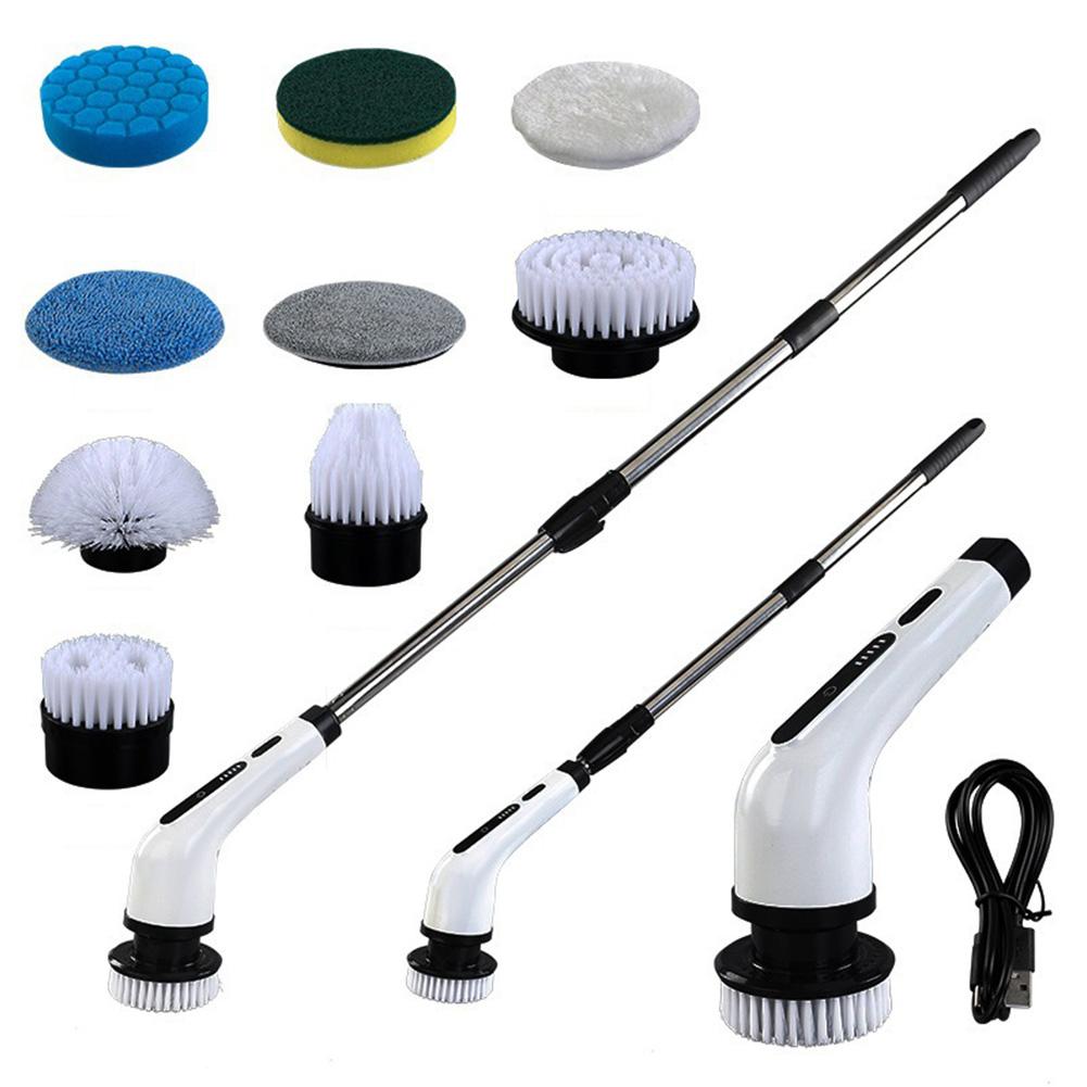 2 Modes Electric Cleaning Brush Waterproof Deep Cleaning Brush Handheld Floor Washing Brush for Tiles Pots Bathroom Car Interior