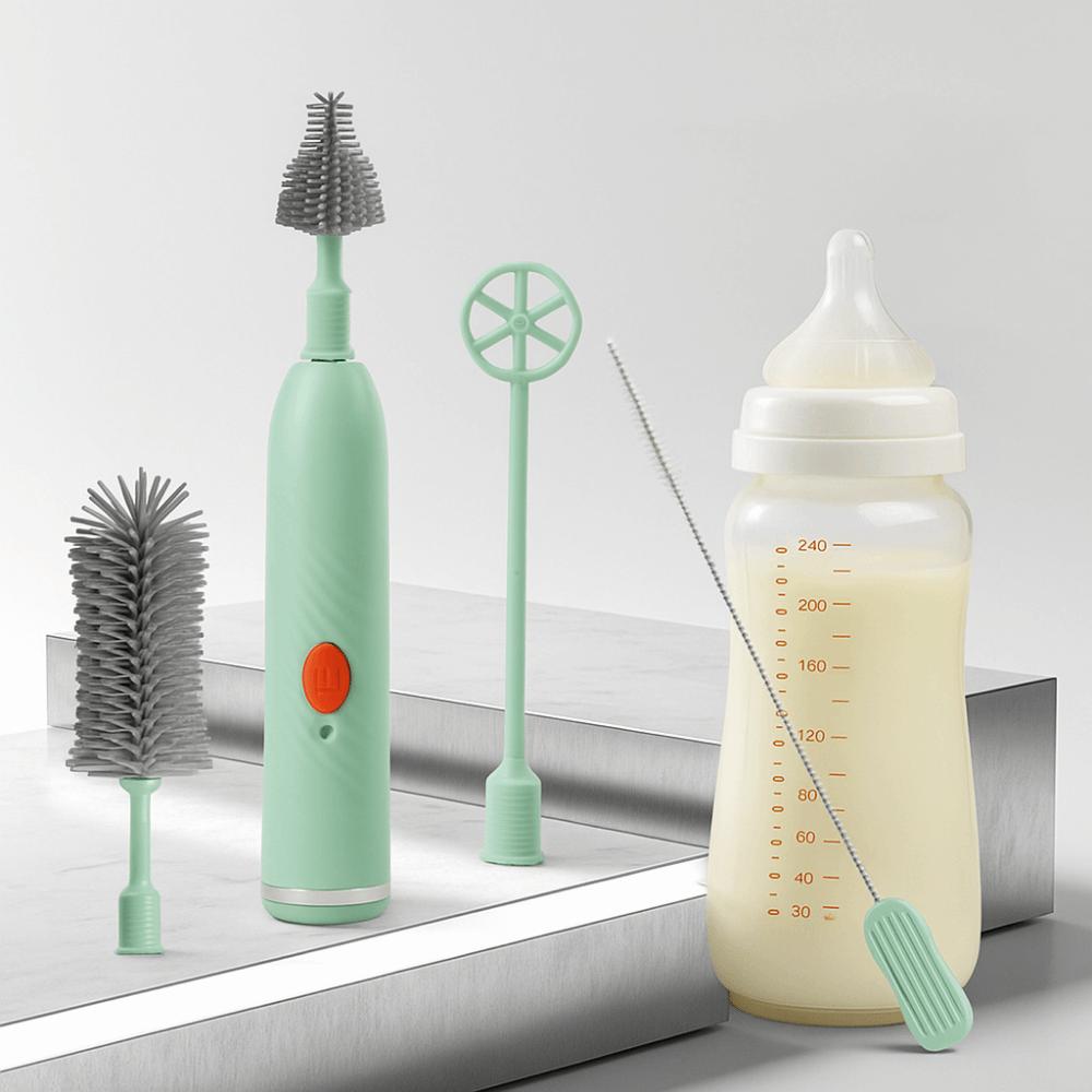Silicone Electric Bottle Brush Flexible Brushes Cleaning Brush Set Bottle Brush  Feeding Bottle