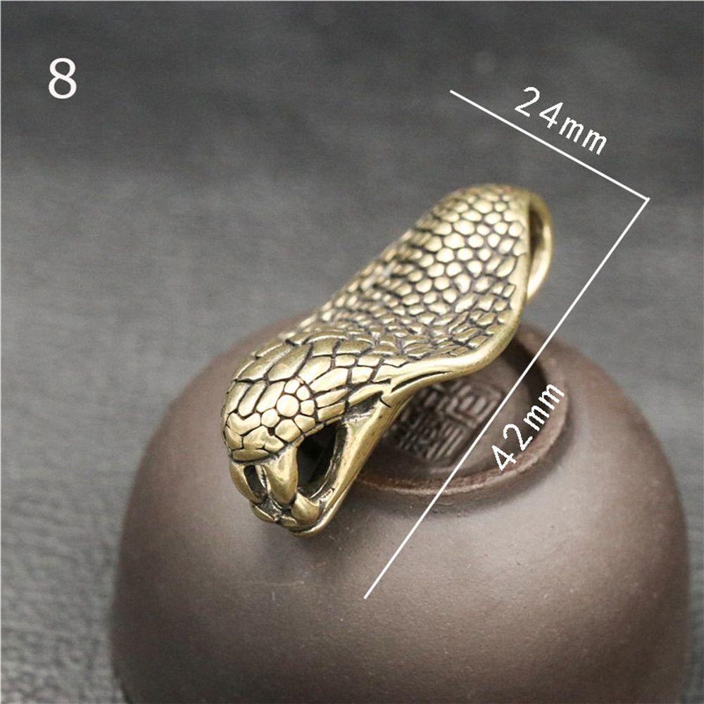 Латунный Металлический Ручной Работы Брелок Животное Кобра Форма Змеи Брелок Подвеска для Сумки Ручной Работы Инструмент