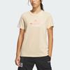 Adidas Футболка с логотипом и буквенным принтом Must Haves, американская ретро-спортивная повседневная футболка с коротким рукавом, женские футболки песочно-коричневого цвета IM8890