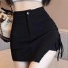 Women’s Spring 2024 Fashion: Korean A-Line Skirt with Drawstring Waist