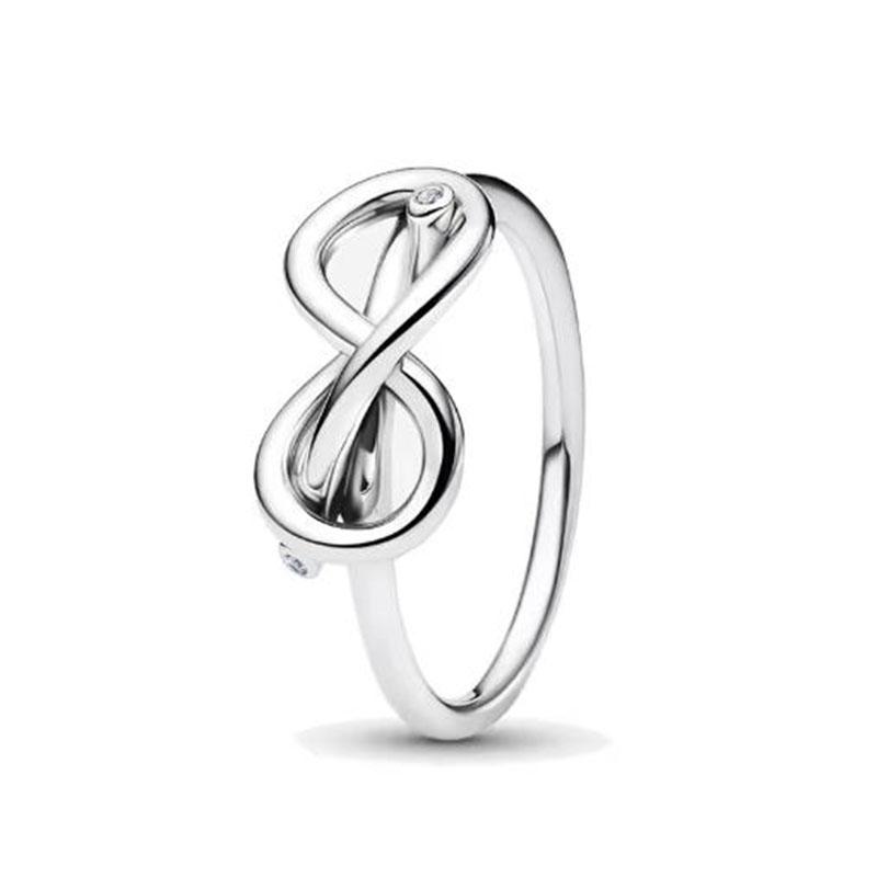 S925 Silver Pink Flower Bee and Bow Women's Ring Fashionable and Versatile Gift for Friends 2026