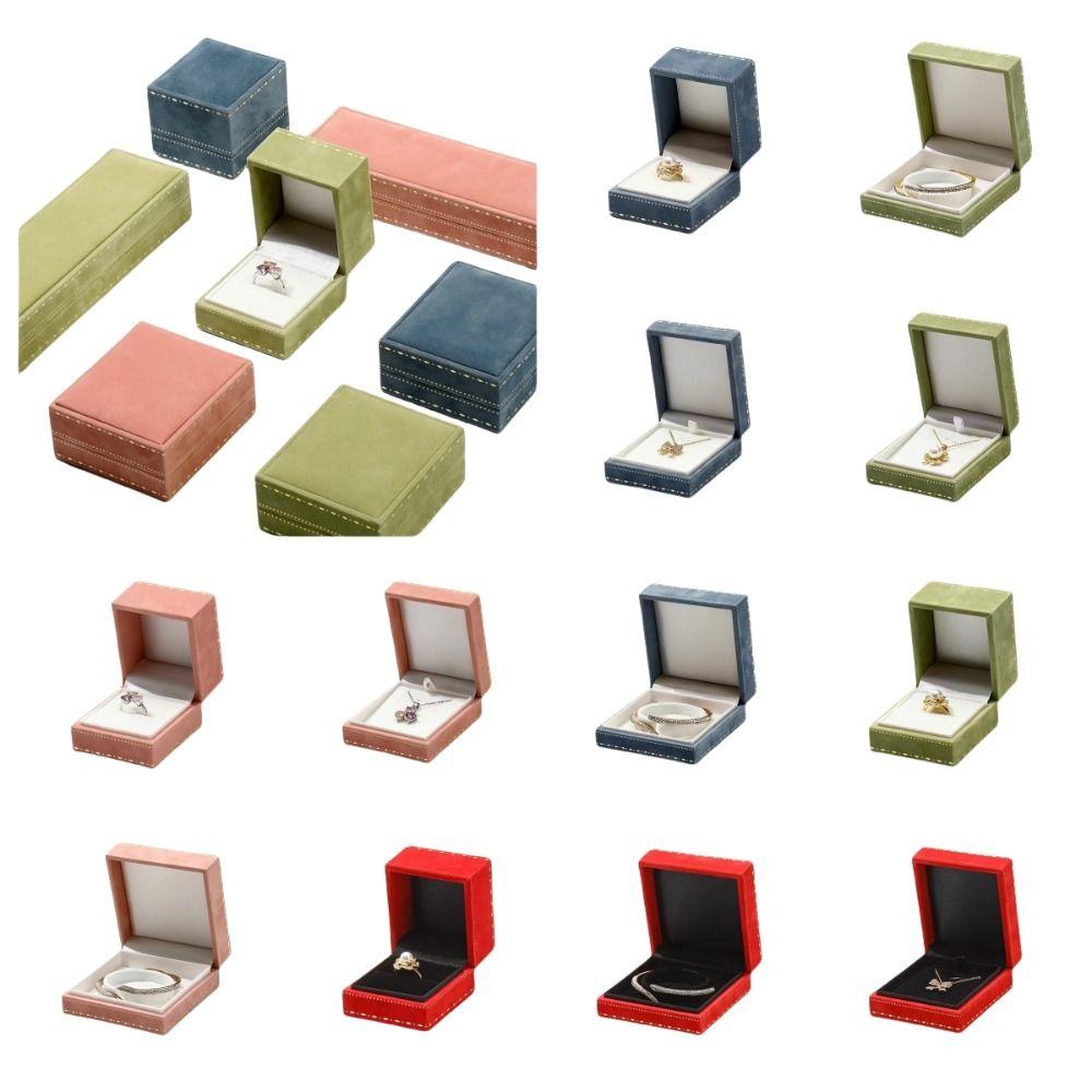 Luxury Small Jewelry Box Vintage Flannel Bracelets Box Jewelry Display Holder  Jewelry Storage