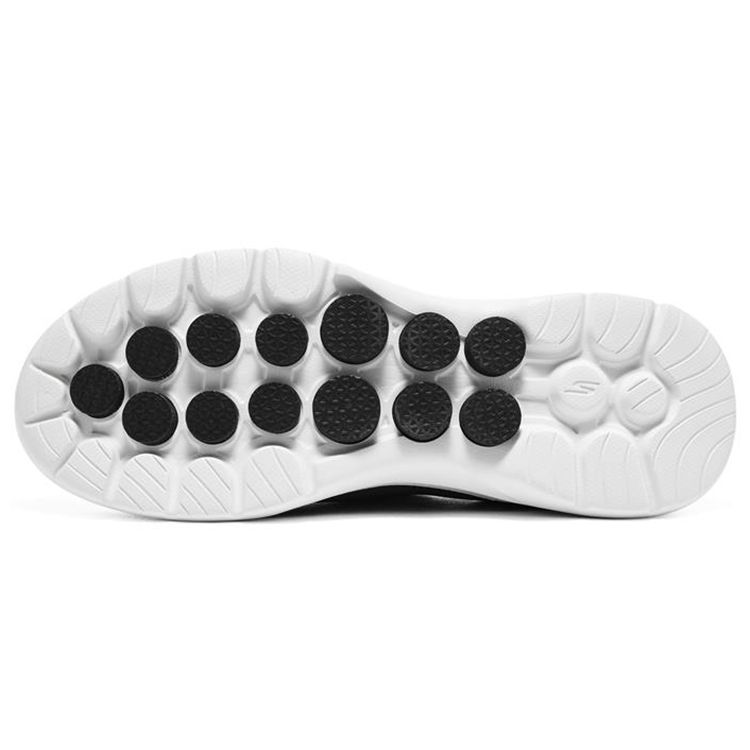 Skechers Go Walk 6 Hyper Burst Ткань Минималистичные Универсальные Пена Технология Без Шнуровки Спортивные Низкие Повседневная Обувь Мужские кроссовки Черный Белый 216272-BKW