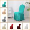 Solid Color Pleated Skirt Chair Covers Soft Chair Cushion Chair Protective Case Wedding Party