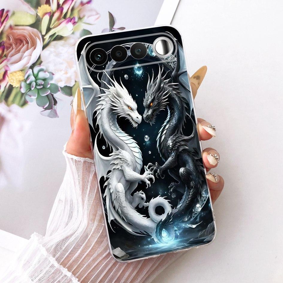 Чехол для Realme 16 5G 2026 Милый Мультяшный Рисунок Мягкий Прозрачный Силикон Ударопрочный Тонкий Чехол-Оболочка для Телефона Realme16 RMX5171