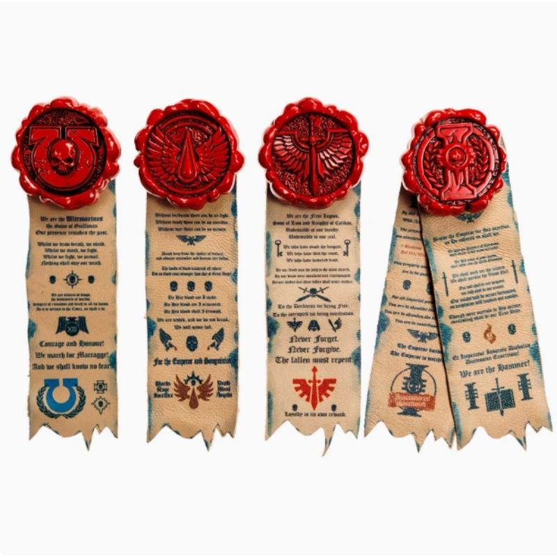 Starforged Оригинальный Игровой Периферийный Значок Warhammer 40K Космические Десантники Печать Чистоты Набор из 2 Брошей Подарки Мальчикам Коллекционные Аксессуары