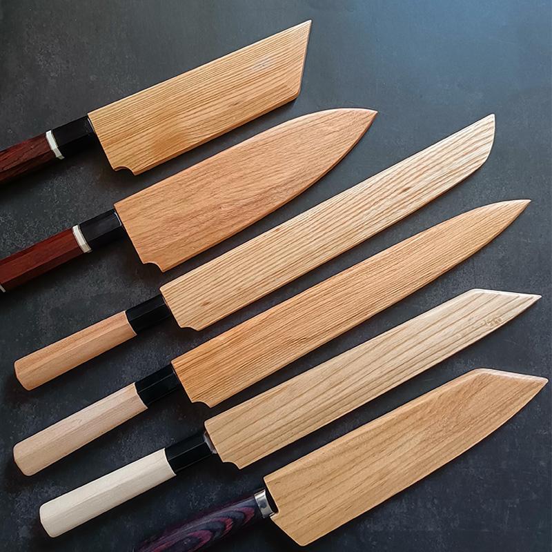 Магнитные деревянные ножны для кухонного ножа, японские ножницы для рыбы Янагиба, специальные ножи для суши, защитный держатель для лезвия