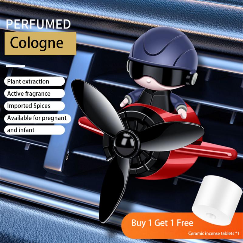 Car Air Freshener Smell In The Styling Vent Perfume Diffuser Bear Pilot Rotating Propeller Fragrance Outlet Air Fresheners