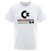 Loose Men T-shirts Summer Commodore 64 Print T Shirt C64 SID Amiga Retro Cool Design Street Short Sleeve Top Tee Cotton Clothing