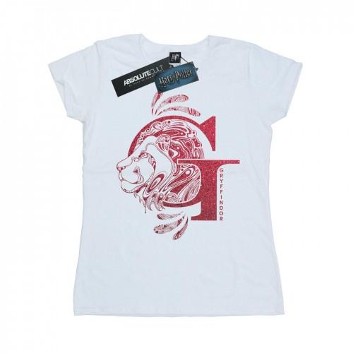 Harry Potter Womens/Ladies Gryffindor Glitter Cotton T-Shirt