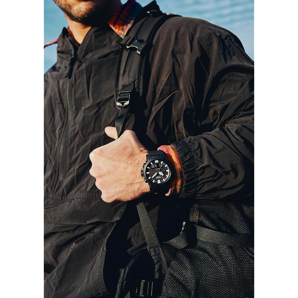 Casio Pro Trek PRW-61Y-1BJF Men's Black Solar Radio Watch Biomass Plastic Construction