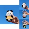Cute Plush Panda Keychain Short Fur Miniature Stuffed Doll Perfect For Children