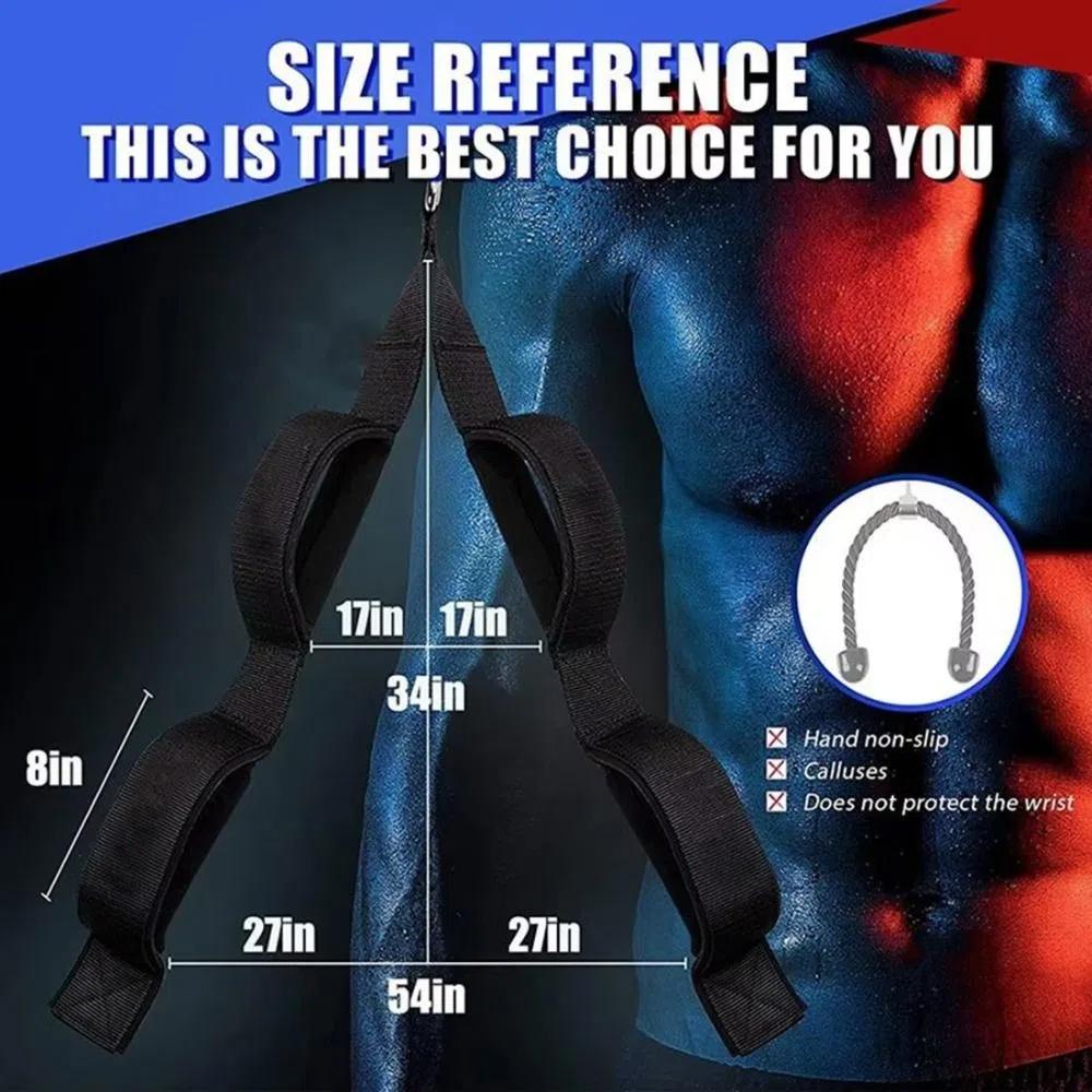 Многофункциональная фитнес-трицепсовая веревка, нескользящая трицепсовая веревка для тяги вниз для тренировок в тренажерном зале