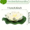 6pcs EVA Artificial Lotus Flowers with Lily Pads - Floating Foam Pond Plants for Aquarium, Pool, Water Garden Decoration