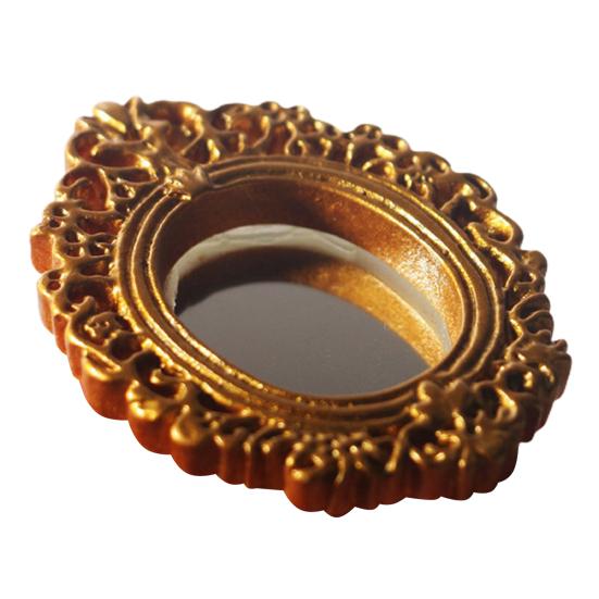 Новинка Кукольный домик Зеркало Мебель Классика Реалистичный Креативный Овальный Миниатюрный Резной