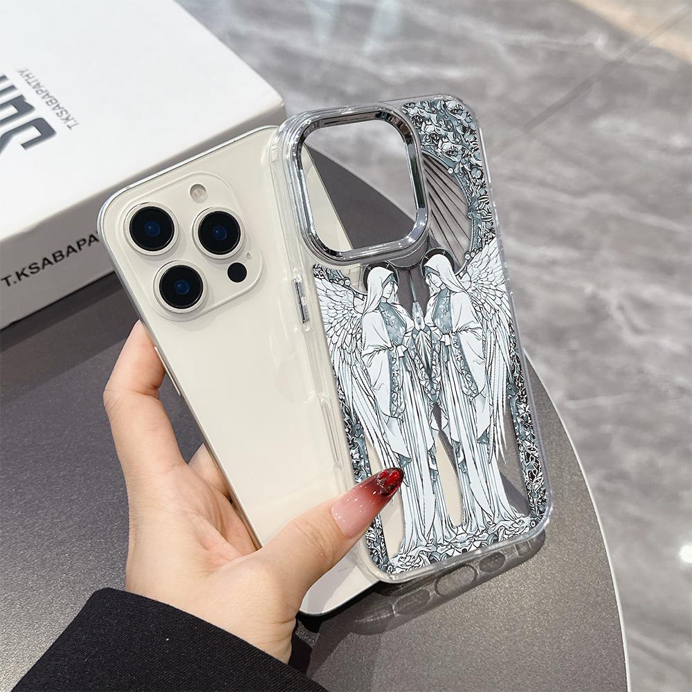 Чехол для телефона Retro Cupid Angel iPhone 17 16e 16 15 14 13 12 11 mini Pro Max X XR XSMAX 8 7 Air Plus Прозрачный Мягкий Чехол