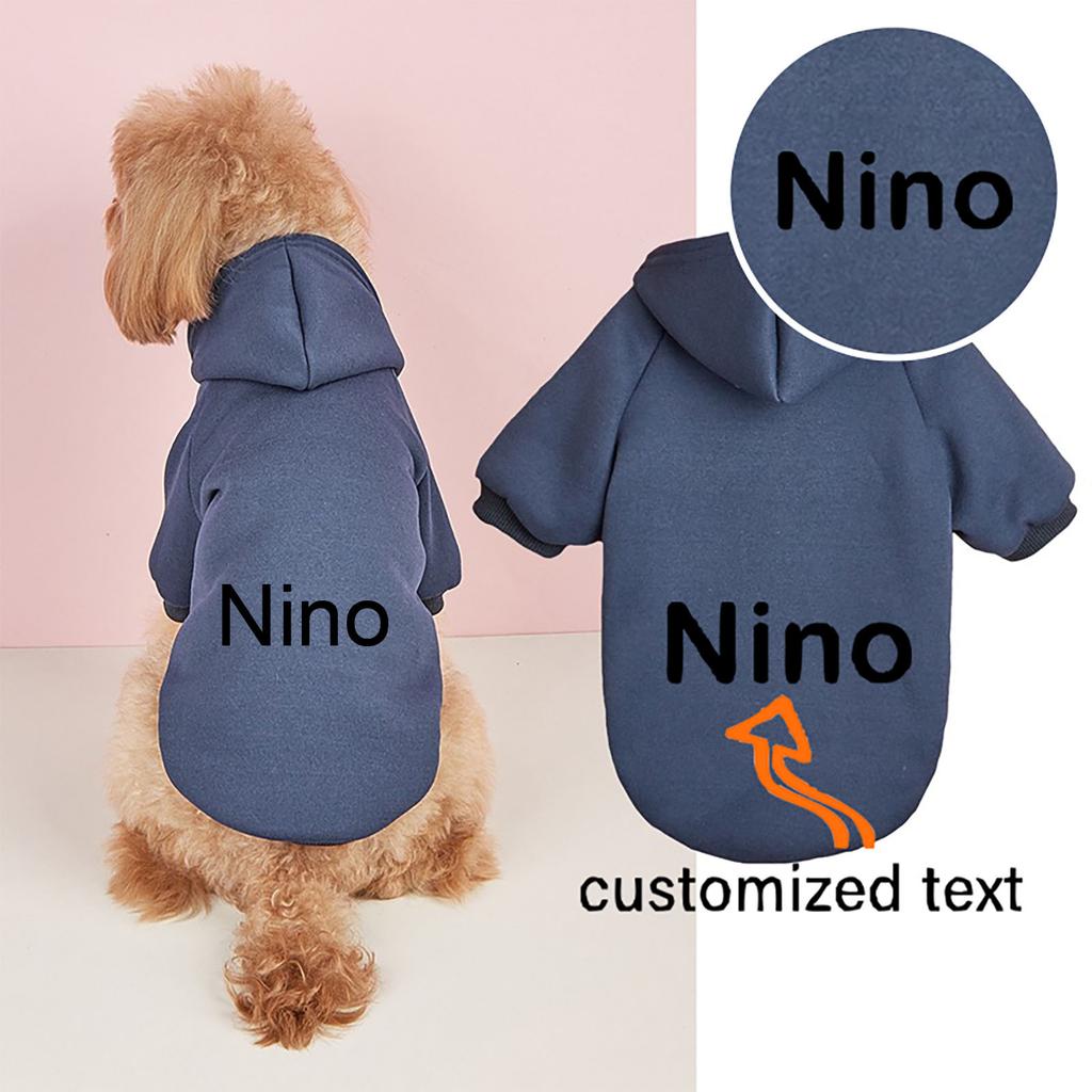Custom Hoodie For Small Medium Pet, Personalized Photo/Text Pet Warm Pullover Pet Hoodie Custom Sweatshirt