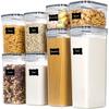 Containers Set Kitchen Pantry Organization and Storage with Easy Lock Lids 8 Pieces Kitchen Storage & Organization