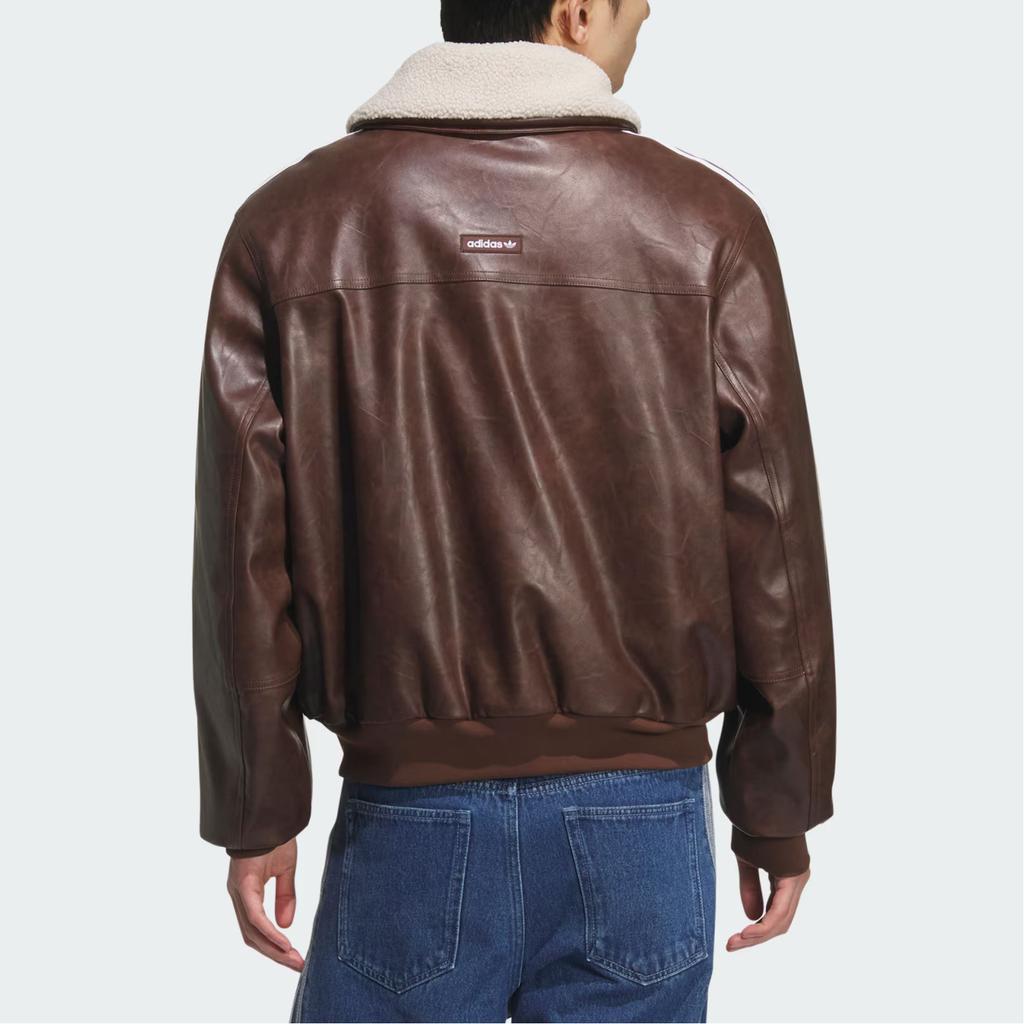 Adidas Оригинальная куртка с PU-подкладкой FW25 Логотип бренда Три полоски Теплая Спортивная Свободного кроя С длинным рукавом Хлопковое пальто Мужские куртки KF3692