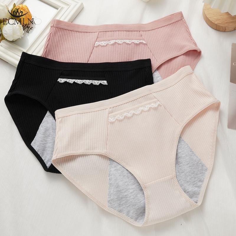 Женские физиологические трусы, нижнее белье, чистый хлопок, большой размер с карманами, менструальные герметичные трусы