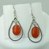 Carnelian Gemstone 925 Sterling Silver Plated Hook Earrings Jewelry NST-J2H29113