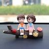 Украшение автомобиля, мультяшные милые пары, фигурки, украшение в виде воздушного шара, авто интерьер, аксессуары для приборной панели для девочек, подарки