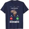 Хлопковая футболка Calling Tees Забавная капибара Грызун Любитель животных Юмор Футболка Женская Мужская Летняя Повседневная Круглый вырез Короткий рукав Топы