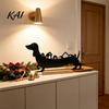 Festive Home Accents 24?Day Christmas Countdown Dachshund Decor, Metal Silhouette Advent Calendar Ornament, Lover Gifts Funny Tabletop Decoration
