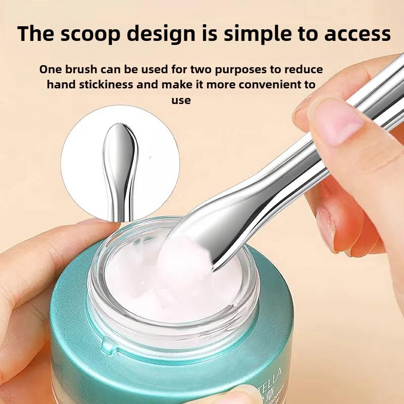 Новая силиконовая кисть для маски для лица с мягкой головкой и встроенным скребком, двухсторонний инструмент для нанесения масок-плёнок, инструмент для регулировки DIY-плёнки, красота