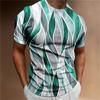 Summer Men's T-shirt Abstract Geometric Printing O-Neck Street Clothing 3D Printing Outdoor Short Sleeve Top Men's Clothing