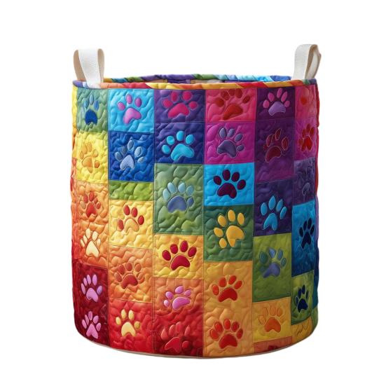 Стеганая Корзина для Белья Тканевая Цветочная Корзина для Хранения с Ручками Бохо Корзина для Одежды для Стирки Детской Комнаты Спальни Одежды Детских Игрушек