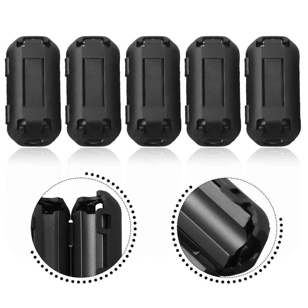 2/5pcs TDK 5mm Ferrite Core Noise Suppressor Filter Ring Cable Clip On Wire RFI EMI Anti-Jamming Cable Noise Cancellation