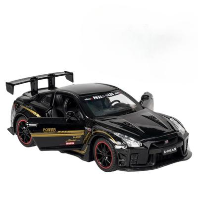 1/32 Доминирующий Nissan GTR Металлическая модель, Крутой звук и свет, Изысканные настольные украшения, Рождественские/дни рождения Подарки