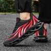 Men's Flame Printed Sneakers Flying Weave Sports Shoes Mesh Comfortable Outdoor Men Athletic Shoes Running Shoes