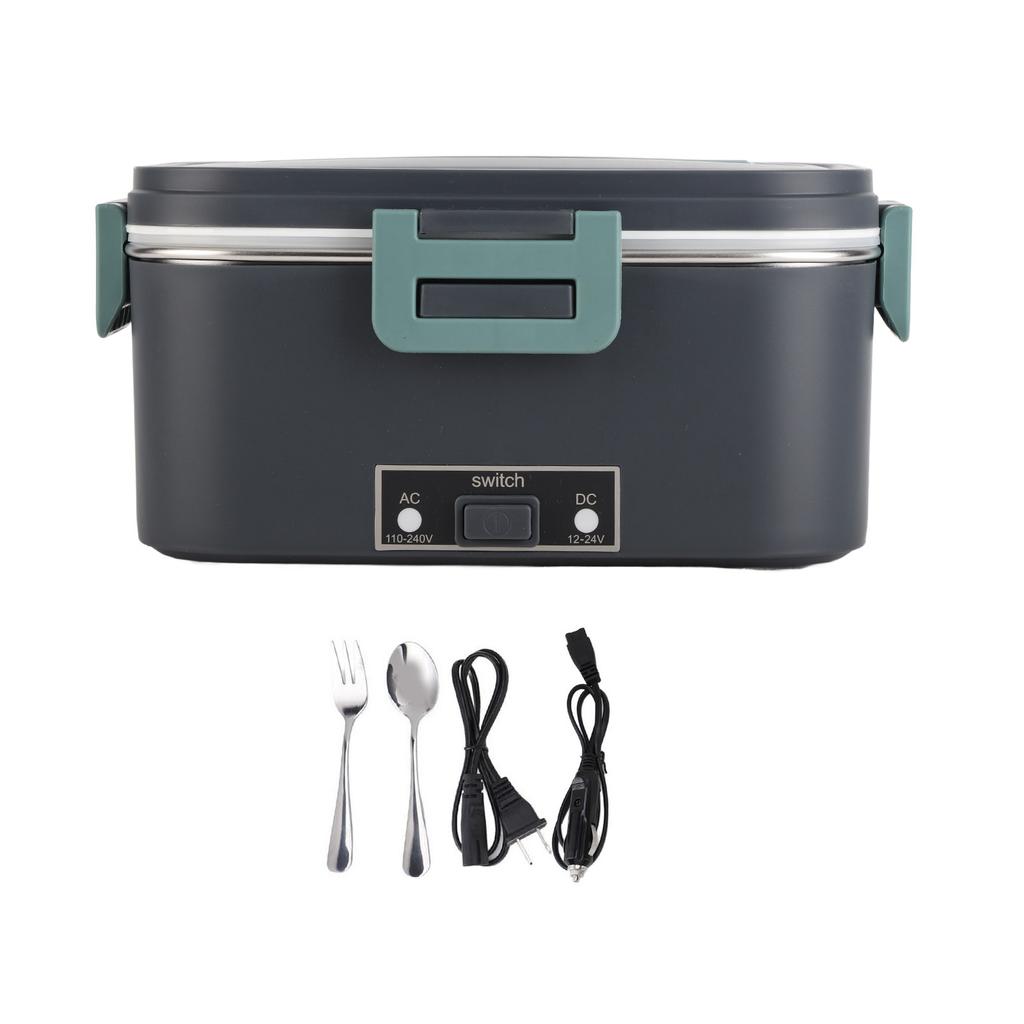 Электрический ланч-бокс 1,8 л с циркуляцией воздуха на 360 градусов, подогрев, вкладыш из нержавеющей стали SUS304, можно мыть в посудомоечной машине, портативный ланч-бокс