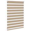 Double Zebra Roller Blind Sand Brown 110 x 100 cm Fabric Width 105.9 cm Polyester