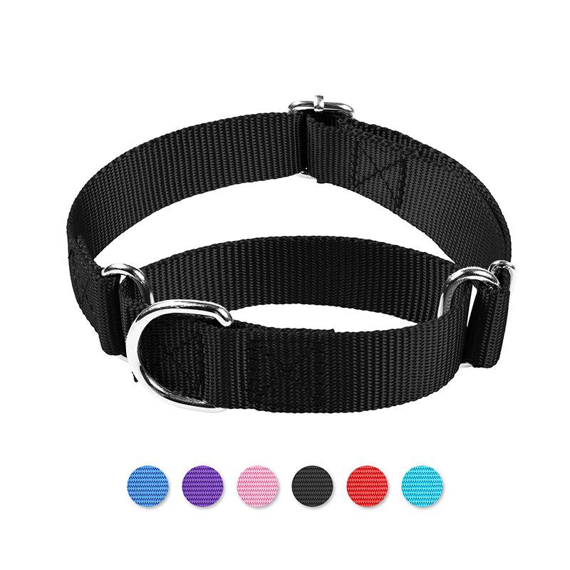 Adjustable Nylon Pet Collar with Handle for Cats and Dogs S-L Size Dog Leash Collar