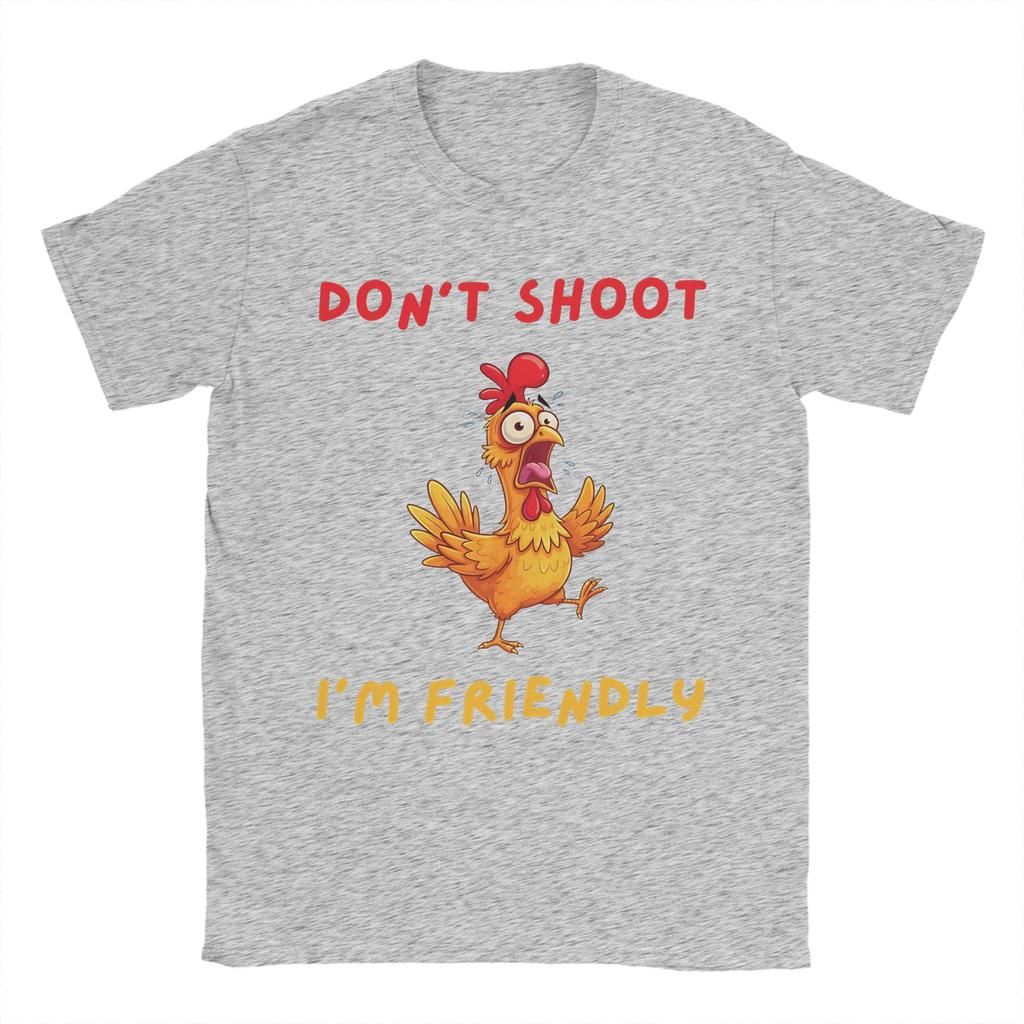 Уличная футболка Don Shoot Game Arc Raiders Курица Мем Новинка Футболки Хлопковая футболка для мужчин Y2K Одежда с коротким рукавом