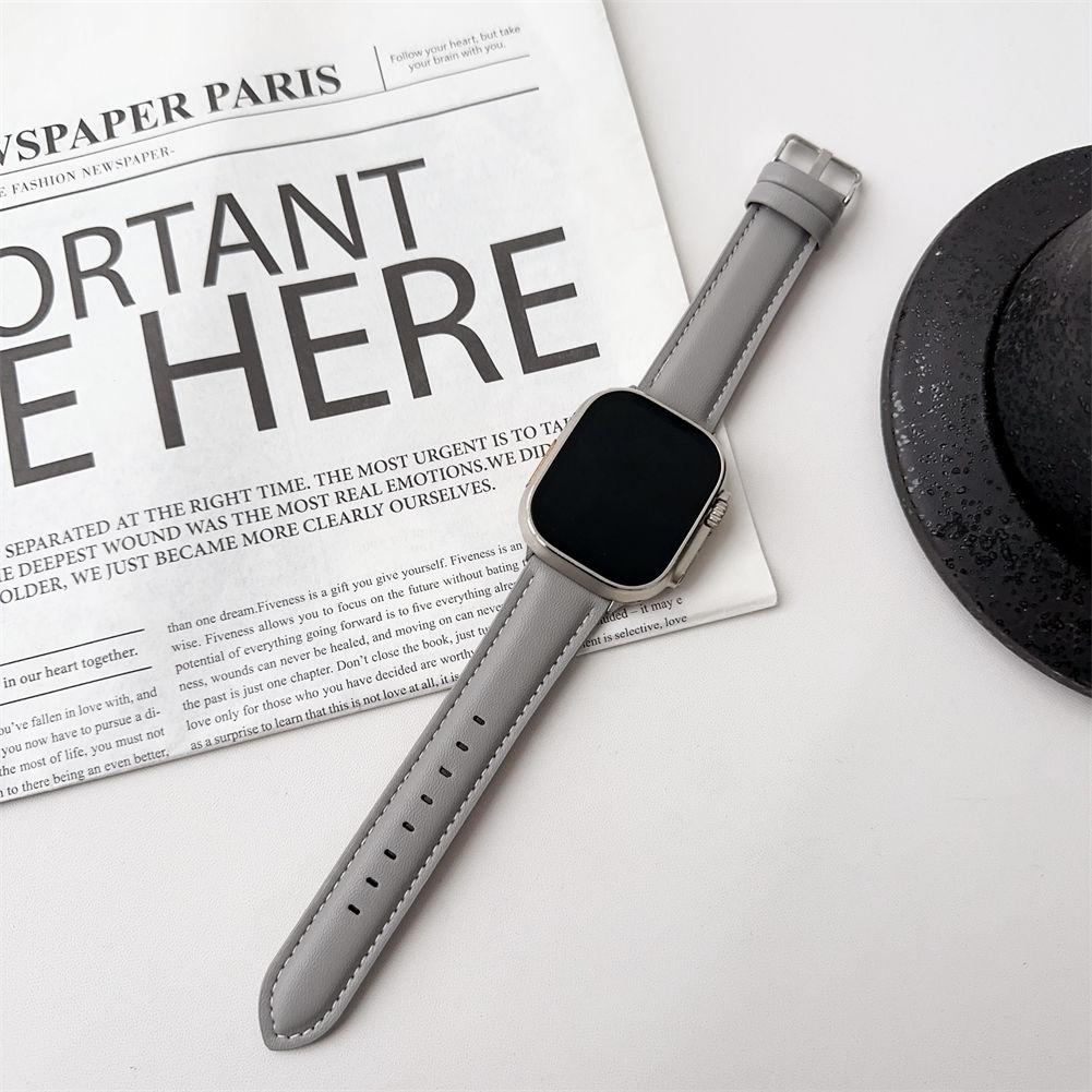 Кожаный ремешок для Apple Wacth-ремешок для часов из натуральной кожи для iWatch Series Ultra/9/8/7/6/5/4/3/2/1/SE/SE2022 49 мм 45 мм 44 мм 42 мм 41 мм 40 мм 38 мм