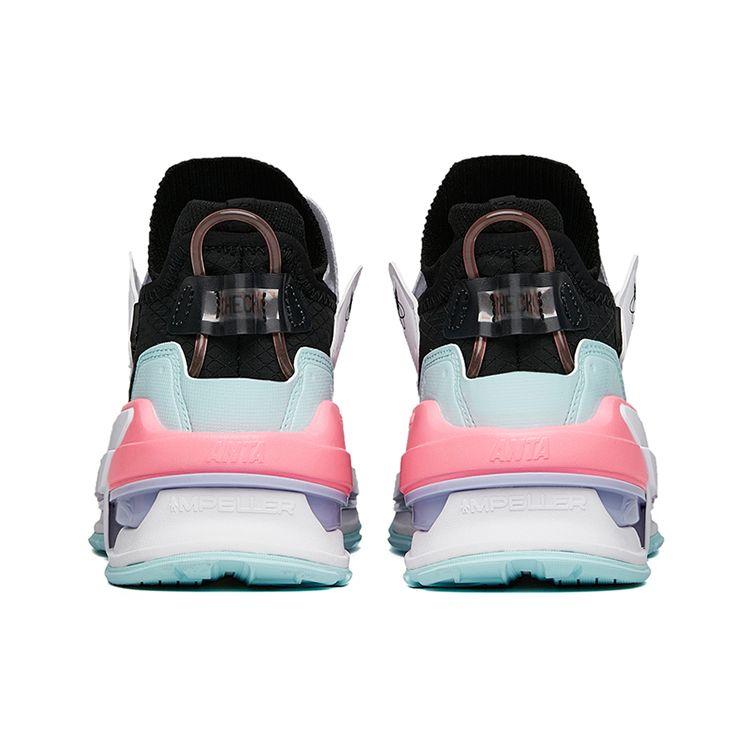 Anta Кроссовки женские с низким верхом и нескользящей подошвой и износостойкой технологией AT91 Bounce, белые, черные 122148851-3