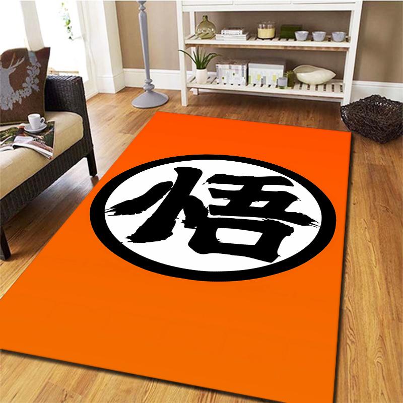 Dragon Ball Z Logo Carpet Rug For Living Room Bedroom Home Sofa Decoration Kids Play Nonslip Floor Mat
