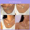 Floral Metal Pendant Necklace With Alloy Charm For Women Fashion Jewelry Set