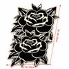 Soft Fluffy Rose-Shaped Area Rug Black White Color Bedroom Floor Mat Retro Bedside Rug  Living Room