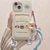 Три медвежонка шнурок сумка для карт iPhone14promax чехол для телефона Apple нишевые новые идеи