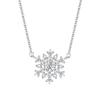 Delicate Snowflake Pendant Necklace Romantic Aesthetic Clavicle Chain Unique Design Gift For Girlfriend Light Luxury Jewelry