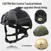 Enhanced 5mm FAST High-Cut Riot Helmet with Wendy Liner for Special Forces Training - CE Certified
