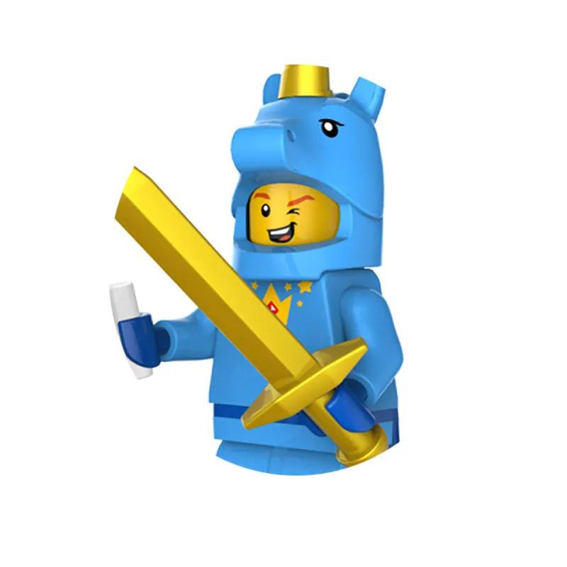 PG8141 Аниме Мультяшная Кукла Конструктор Каваи Банановый Человек Акула Развивающие Игрушки Детский Домашний Подарок Конструктор Приключение