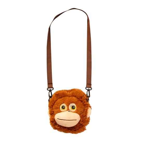 Realistic Gorilla Plush Toy Soft Stuffed Monkey with Movable Limbs & Detailed Fingers Convertible Backpack Shoulder Bag Cuddly Companion for Kids